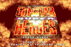 Gunstar Super Heroes Title Screen